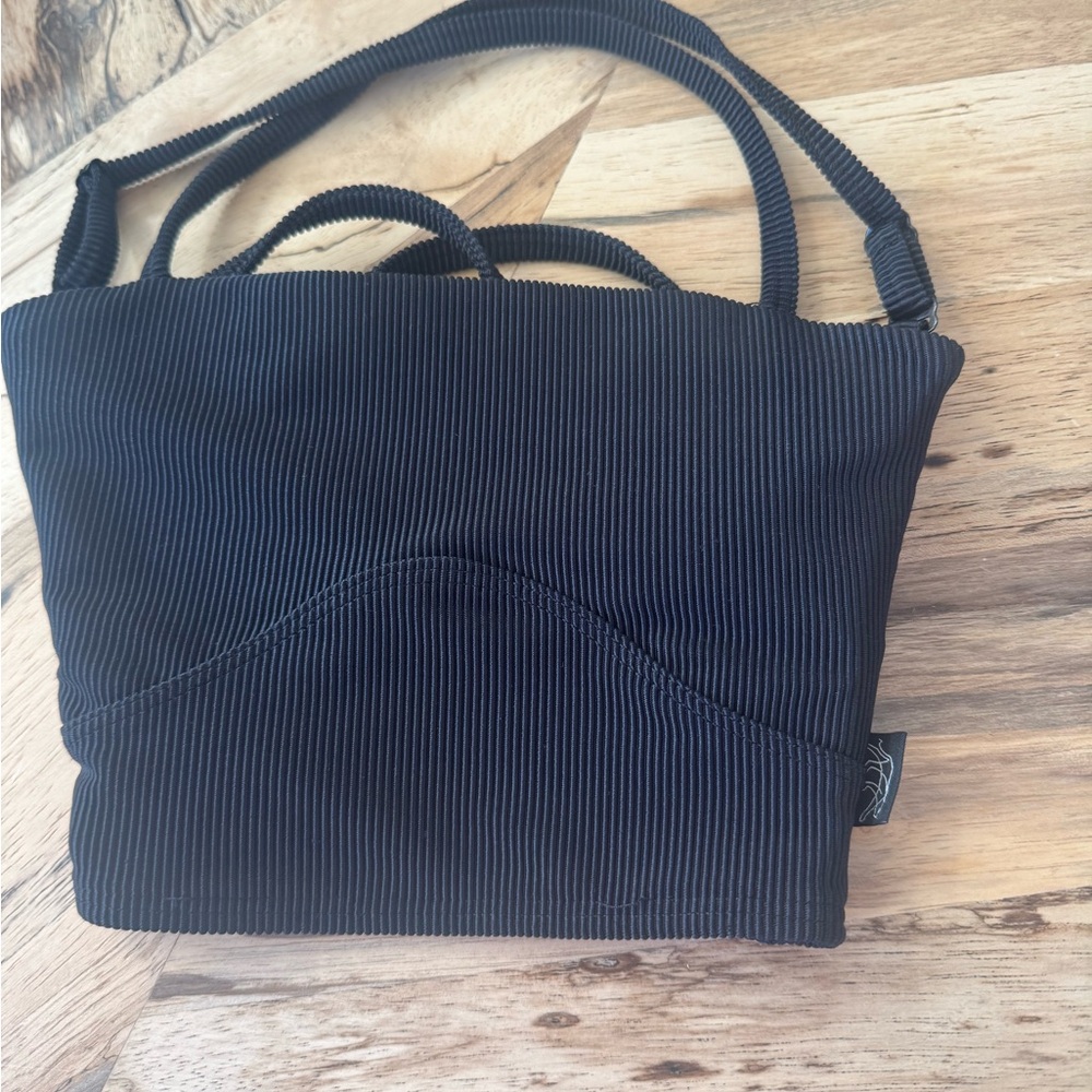 Tiger Friday Morgan Crop Top Black Ribbed Women's Bag